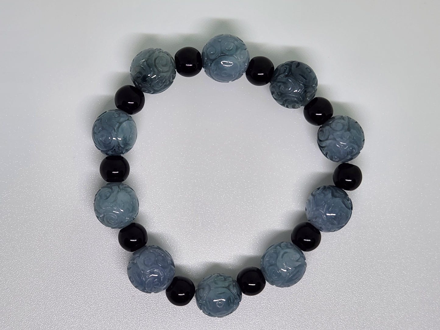 Hight Quality Jade Beads Bracelet Purple and Black