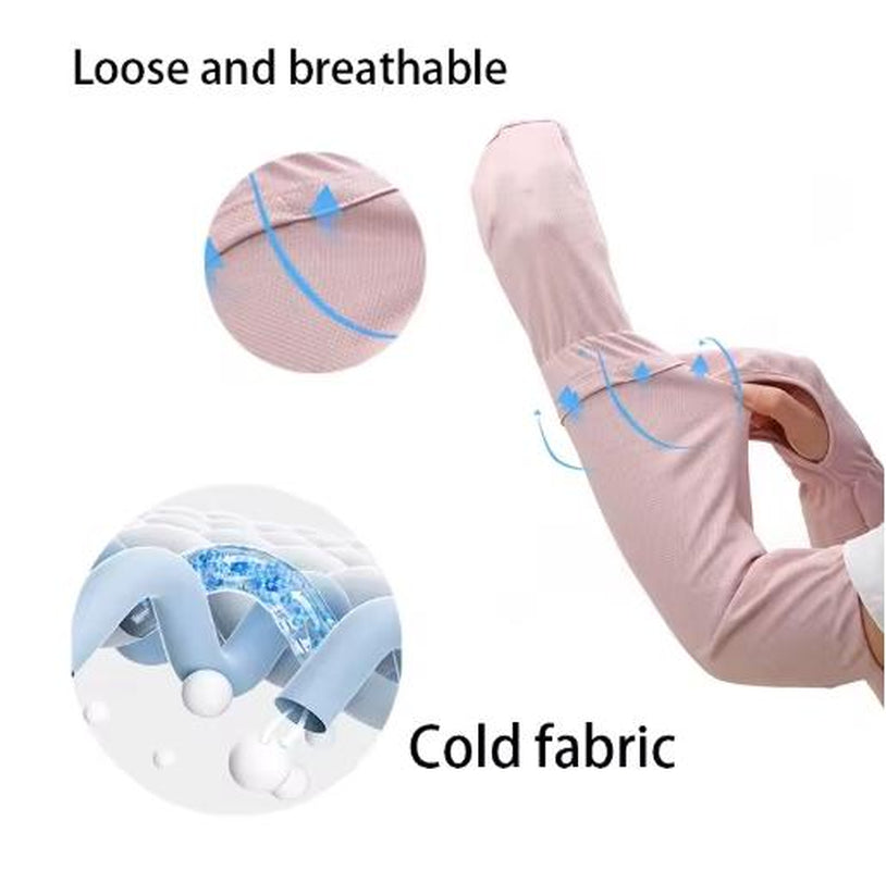 1 Pairs Anti-Sunburn Sleeve Summer Uv Solar Arm Sleeves Women'S Driving Sun Protection Long Sleeve Adjustable Cuffs