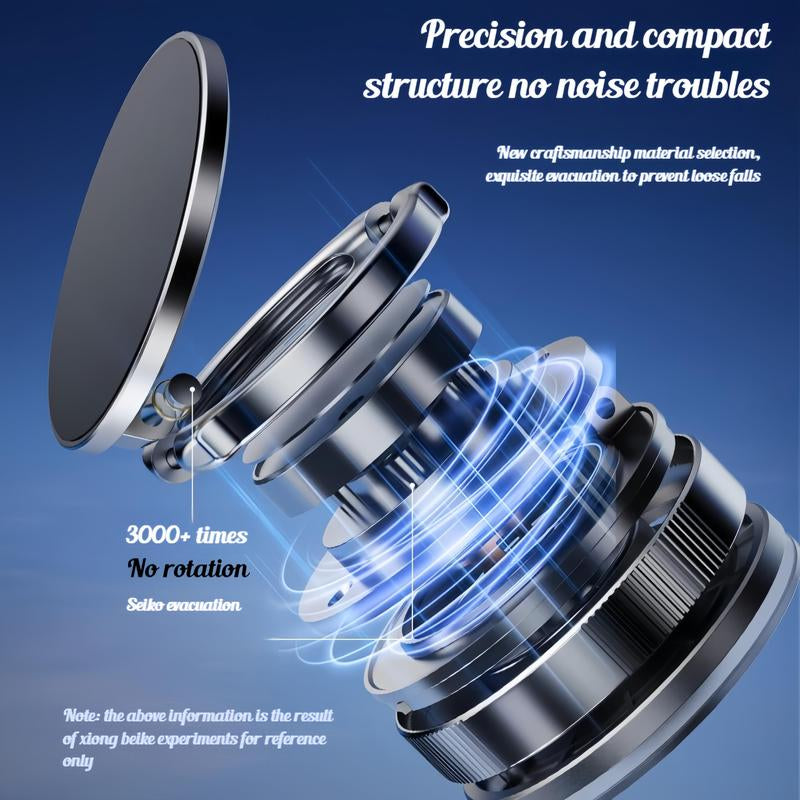 360° Vacuum Magnetic Phone Holder, Hands-Free ,For Gym/Mirror/Shower/Smooth Surface, Strong Suction Cup Magnetic Car Phone Holder for All Smartphones & All Car Models Adjustable