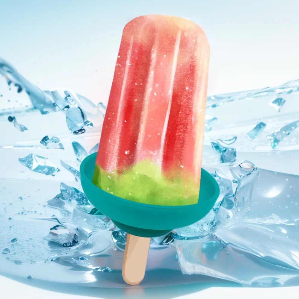 1-4Pcs Drip Free Ice Pop Holder Creative Drip-Proof Popsicle Rack No Mess Free Ice Rack Popsicle Holder for Kids Ice Cream