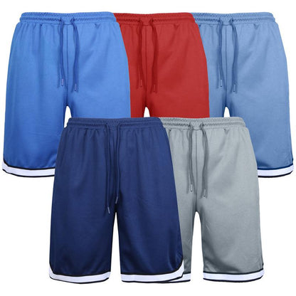 Men'S 5-Pack Premium Active Moisture Wicking Workout Mesh Shorts with Trim