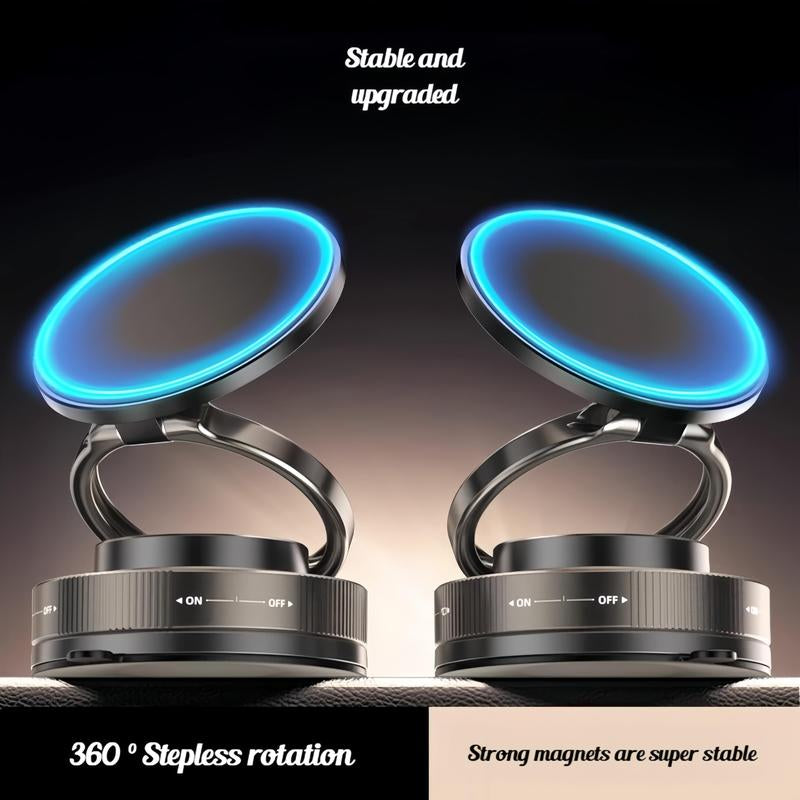 360° Vacuum Magnetic Phone Holder, Hands-Free ，For Gym/Mirror/Shower/Smooth Surface, Strong Suction Cup Magnetic Car Phone Holder for All Smartphones & All Car Models Adjustable