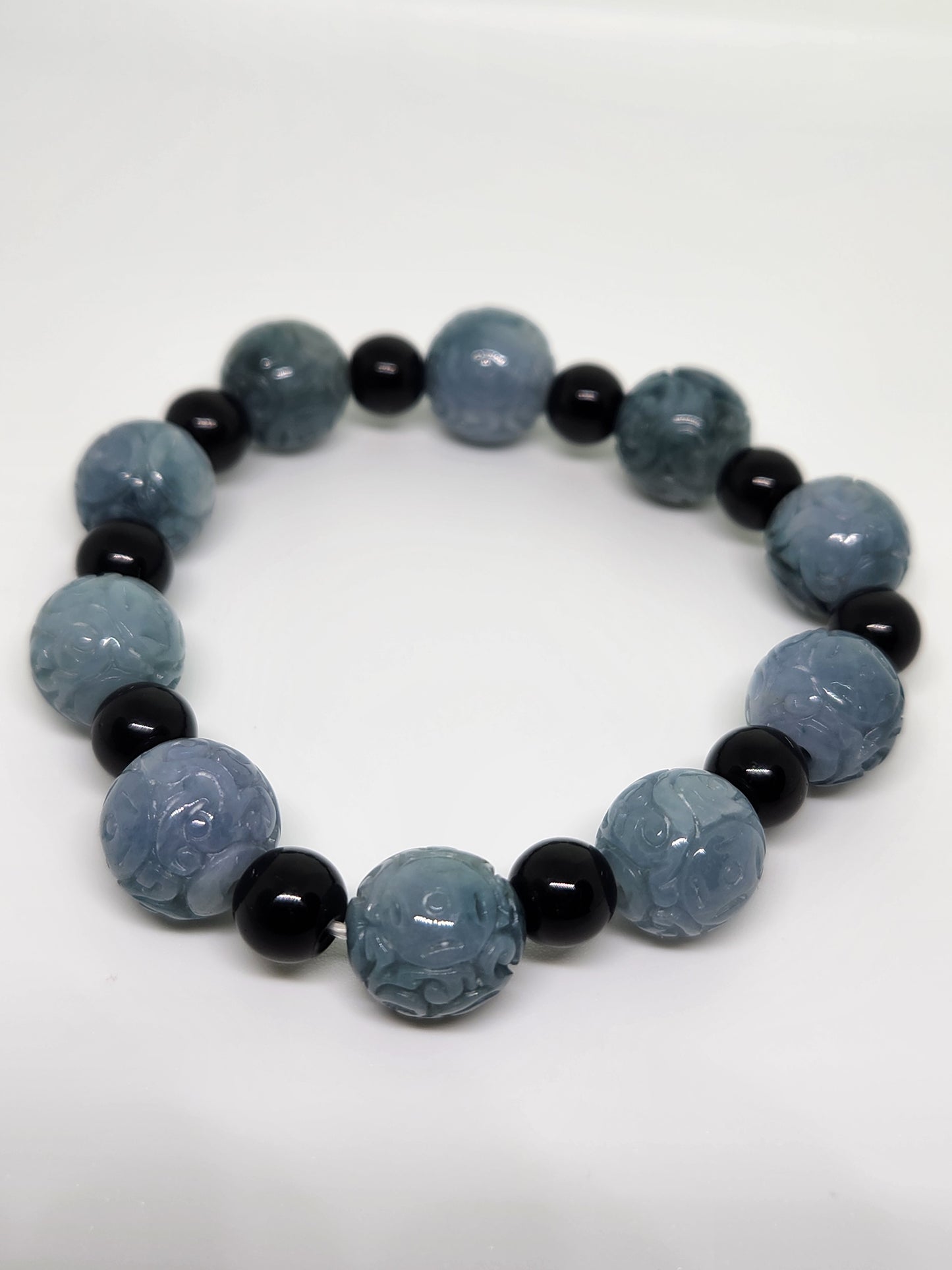 Hight Quality Jade Beads Bracelet Purple and Black