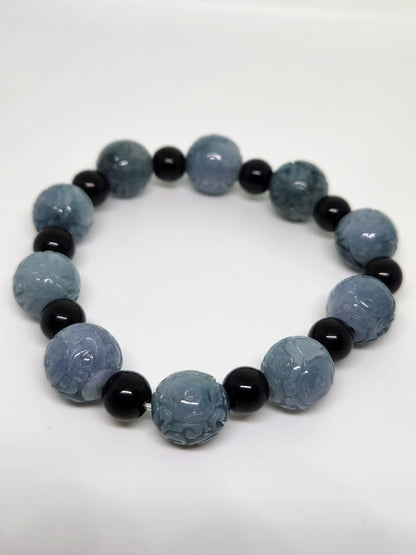 Hight Quality Jade Beads Bracelet Purple and Black