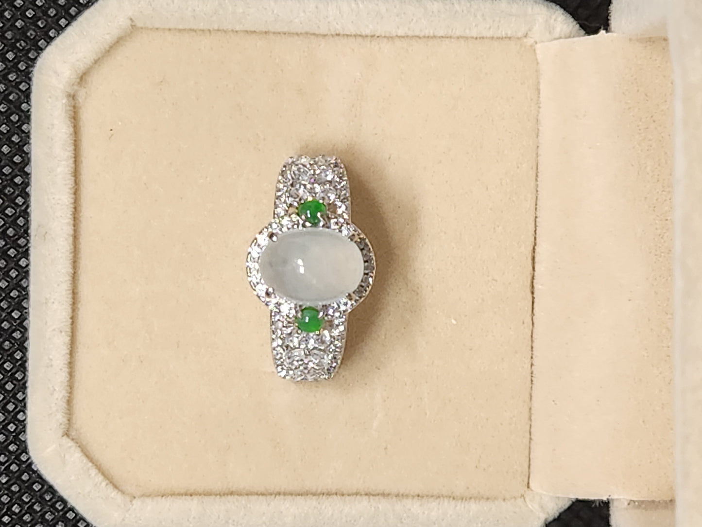 Ice Jade Ring 925 silver