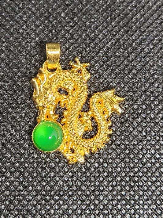 Gold plated 24k  Dragon pendant