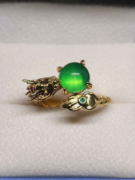 Beautiful Dragon ring Gold plated 18k