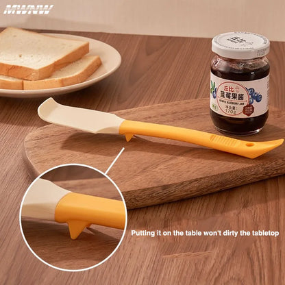 2Pcs Curved Silicone Scraper Cream Scraper Cake Jam Honey Scraper Baking Tool High Temperature Resistant Kitchen Baking Tool