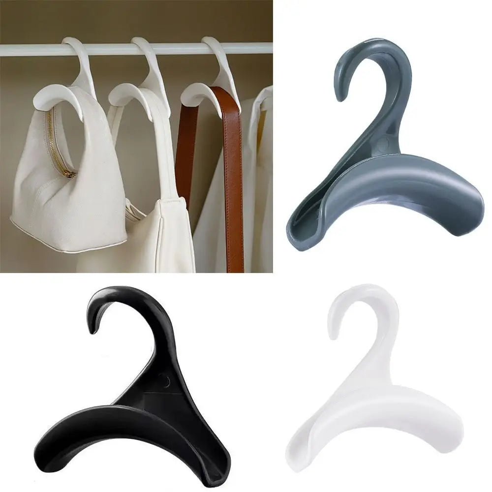 Multifunctional Wardrobe Handbag Organizer Hanger Hook Durable over Closet Rod Hanging Storage Rack for Hat Scarves Shawls Tie
