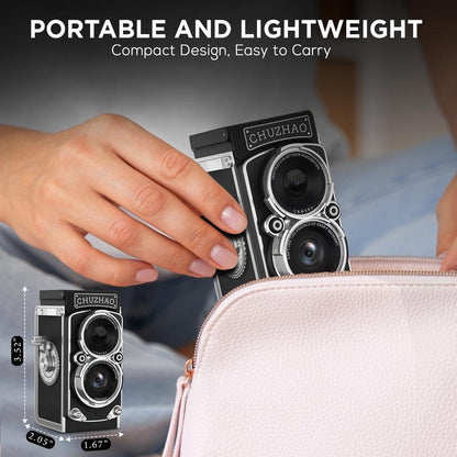 Chuzhao Digital Vintage Mini Camera, 1080P FHD Video, 12MP Autofocus, Point and Shoot Digital Camera with 32GB Card, Compact Small Vlogging Camera for Beginners Teens Adults Kids