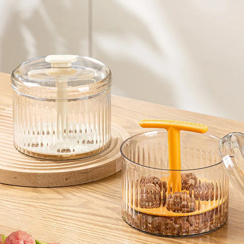 Meatball Maker Kitchen Extruded Meatball Making Tool Frikadeller Maker Meat Ball Mold Plastic Translucent Meatball Shaper