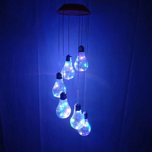 1Pc of Solar Outdoor Courtyard Bulb Wind Chime Landscape Decorative Light, Outdoor LED Wind Chime Light for Festive Illumination