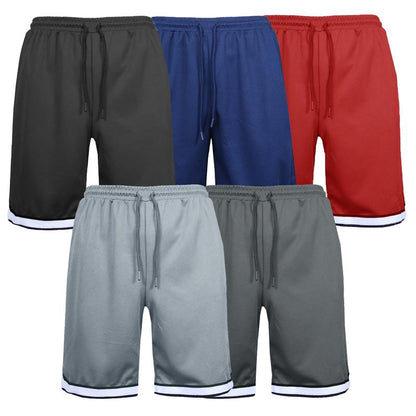 Men'S 5-Pack Premium Active Moisture Wicking Workout Mesh Shorts with Trim