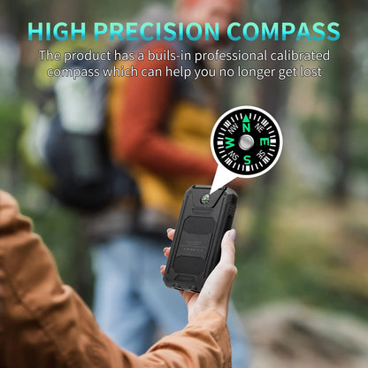 2025 Solar Portable Charg Power Bank with Flashlight Battery Pack Fast Charge